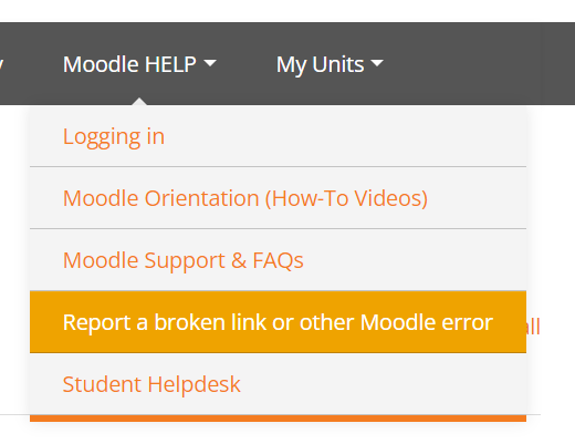 report a Moodle error image